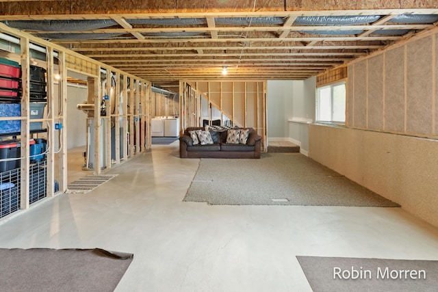 11648 Everette Ave, Allendale, MI 49401 - below grade area featuring washing machine and dryer