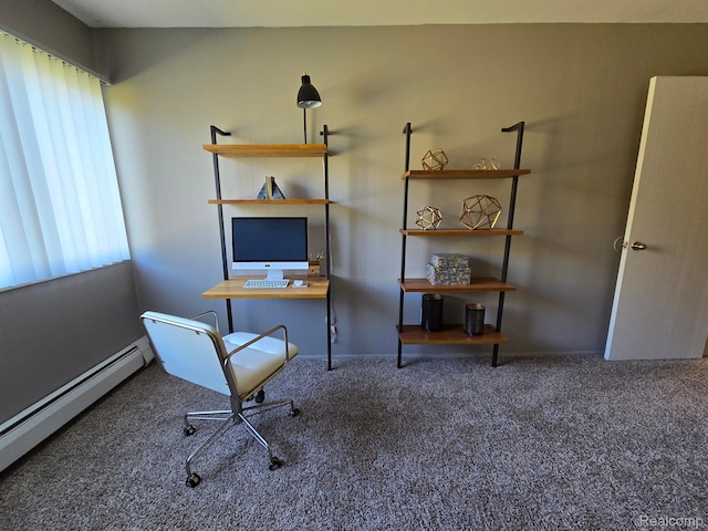 930 Village Green Ln, Waterford, MI 48328 - carpeted office space featuring a baseboard heating unit