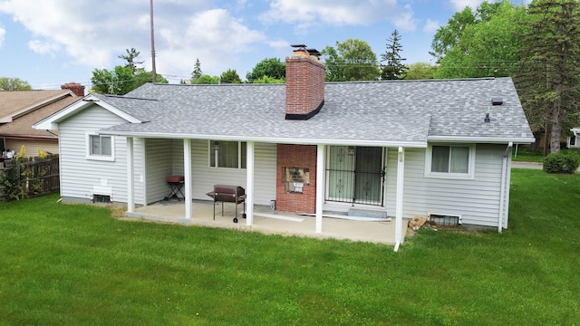 3215 Mackin Rd, Flint, MI 48504 - back of house with roof with shingles and a chimney