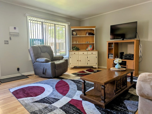 19 Old Mill Dr Unit 12, Holland, MI 49423 - living room featuring light wood-style floors, ornamental molding, and baseboards