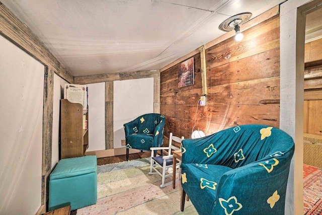 4290 Clark St, Lewiston, MI 49756 - living area featuring wood walls