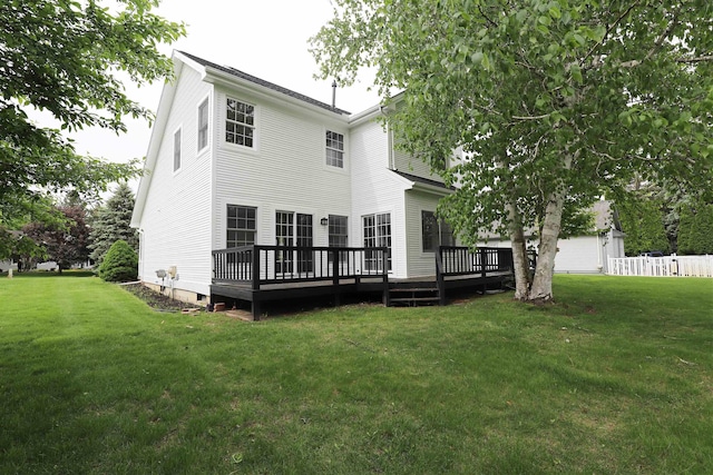 4116 Split Rail Dr, Fenton, MI 48430 - back of property featuring a deck