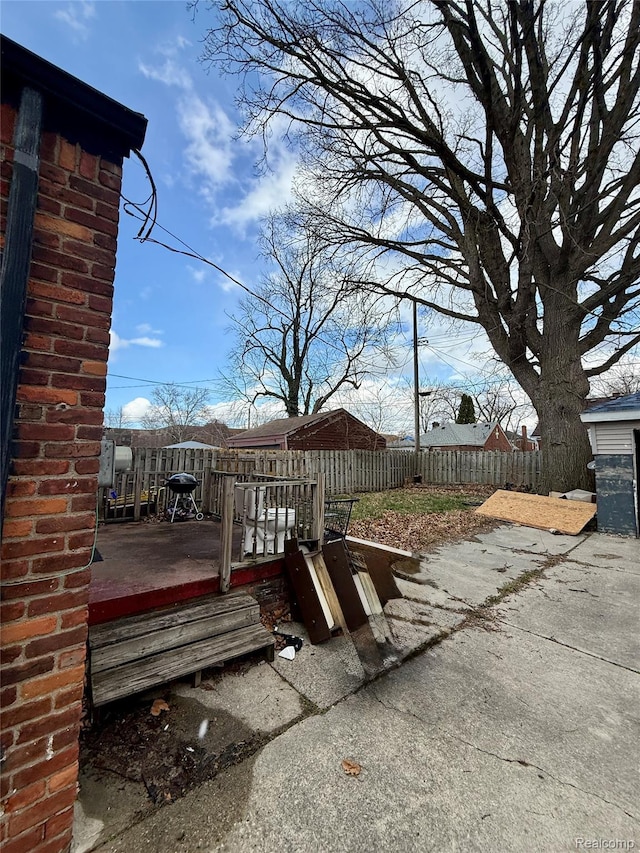 15898 Asbury Park, Detroit, MI 48227 - wooden terrace featuring area for grilling