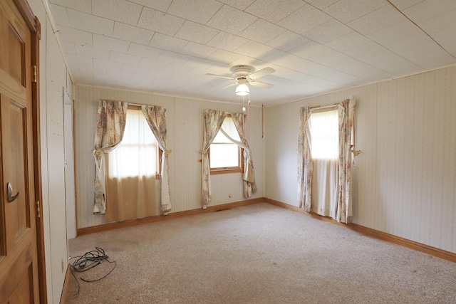 10432 W Wilson Rd, Montrose, MI 48457 - empty room with ceiling fan, carpet flooring, and baseboards