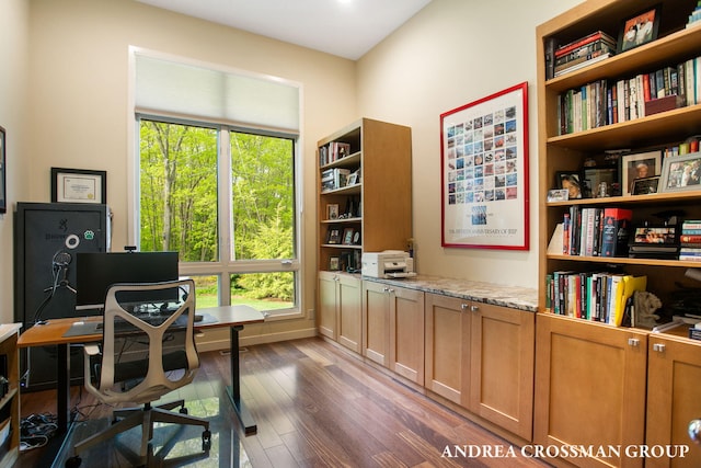 16993 Firefly Rdg, West Olive, MI 49460 - office area featuring hardwood / wood-style flooring