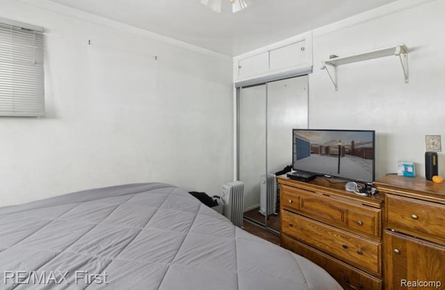 26914 Glendale, Redford, MI 48239 - bedroom with radiator heating unit and a closet
