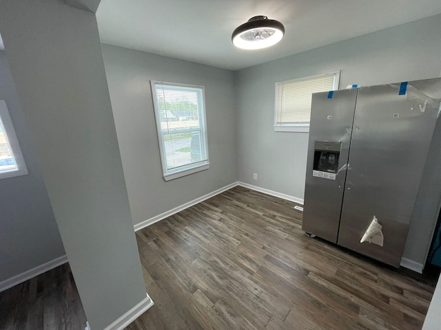 19943 Southfield Fwy, Detroit, MI 48235 - kitchen with dark wood finished floors and baseboards