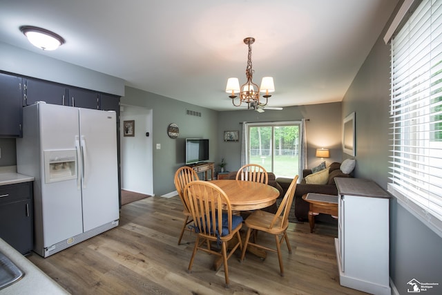 43800 Proctor Rd, Canton, MI 48188 - dining space with a chandelier and wood finished floors