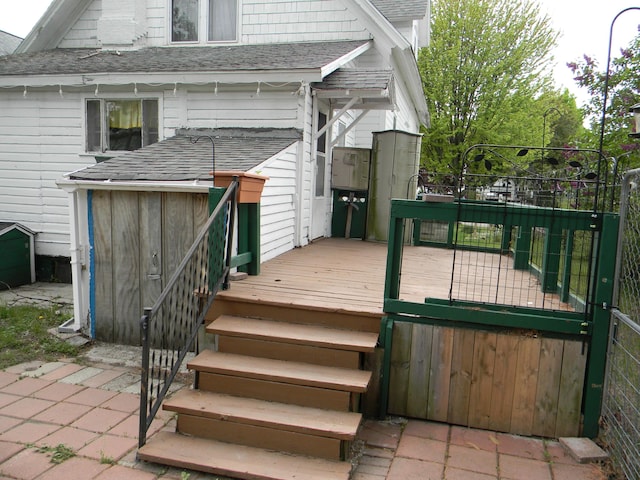 306 N Rowe St, Ludington, MI 49431 - view of wooden terrace