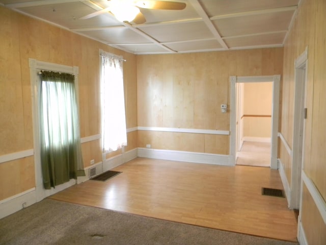 306 N Rowe St, Ludington, MI 49431 - unfurnished room with ceiling fan and wood finished floors