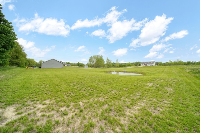 5726 Joshua Dr, Eaton Rapids, MI 48827 - view of green lawn featuring a water view