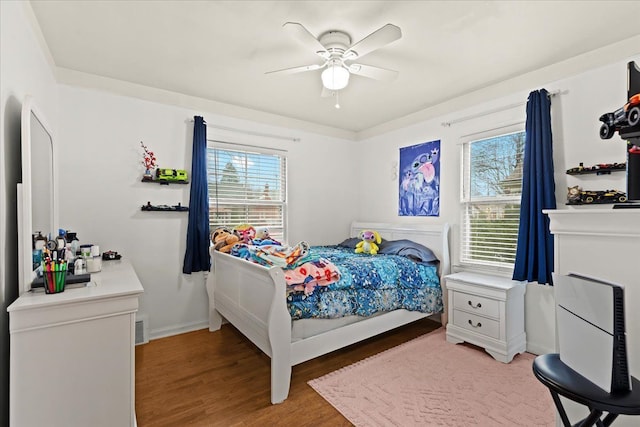 8156 Grayfield St, Dearborn Heights, MI 48127 - bedroom featuring wood finished floors and ceiling fan