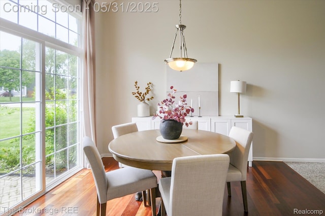 4422 Jordan Dr, Grand Blanc, MI 48439 - dining space with baseboards and wood finished floors