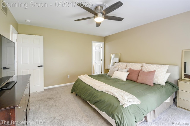 4422 Jordan Dr, Grand Blanc, MI 48439 - carpeted bedroom with baseboards and ceiling fan
