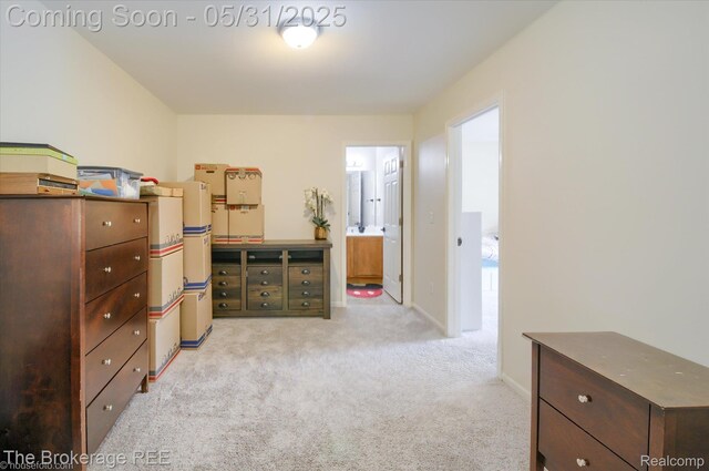 4422 Jordan Dr, Grand Blanc, MI 48439 - bedroom featuring light colored carpet and ensuite bathroom