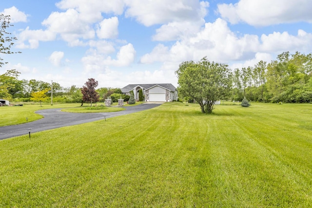 3460 Sears Rd, Horton, MI 49246 - view of grassy yard with driveway and an attached garage