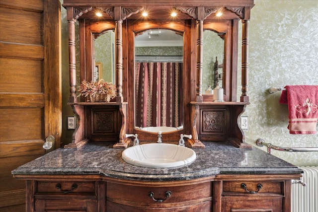 303 S State Ave, Alpena, MI 49707 - full bath with radiator and vanity