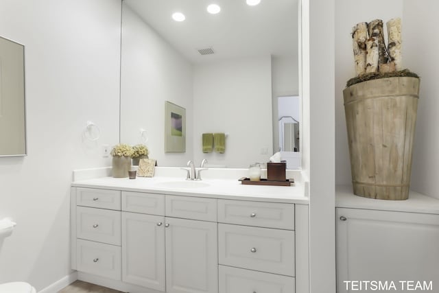 12993 144th Ave, Grand Haven, MI 49417 - bathroom featuring vanity and recessed lighting