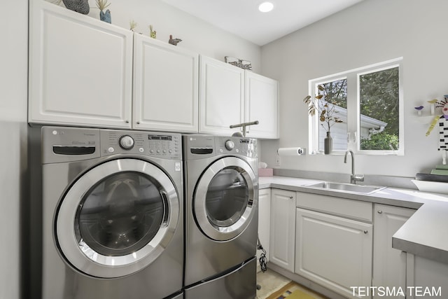 12993 144th Ave, Grand Haven, MI 49417 - laundry room featuring cabinet space and independent washer and dryer
