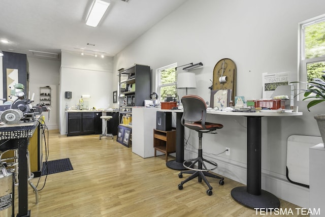 12993 144th Ave, Grand Haven, MI 49417 - office area featuring light wood-type flooring and plenty of natural light