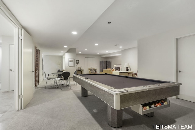 12993 144th Ave, Grand Haven, MI 49417 - playroom featuring light colored carpet, pool table, and recessed lighting
