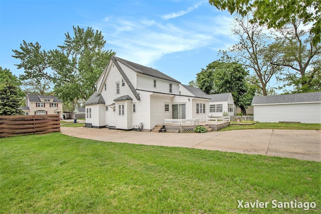 429 Van Allen St SE, Wyoming, MI 49548 - rear view of property with a wooden deck and a patio