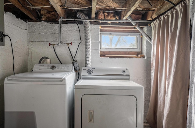 5778 Borland St, Sears, MI 49679 - washroom with washer and clothes dryer
