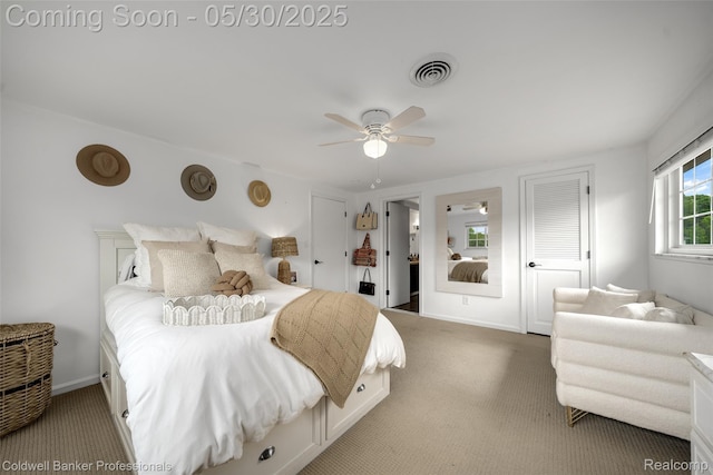 4462 Barchester Dr, Bloomfield Hills, MI 48302 - bedroom featuring carpet, baseboards, and ceiling fan