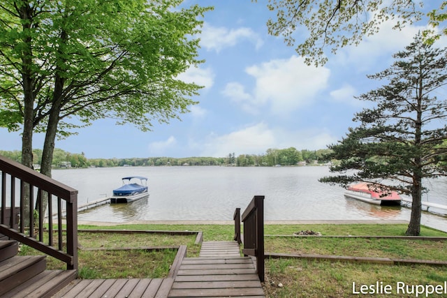 6221 Honeymoon Dr, Lakeview, MI 48850 - dock with a water view