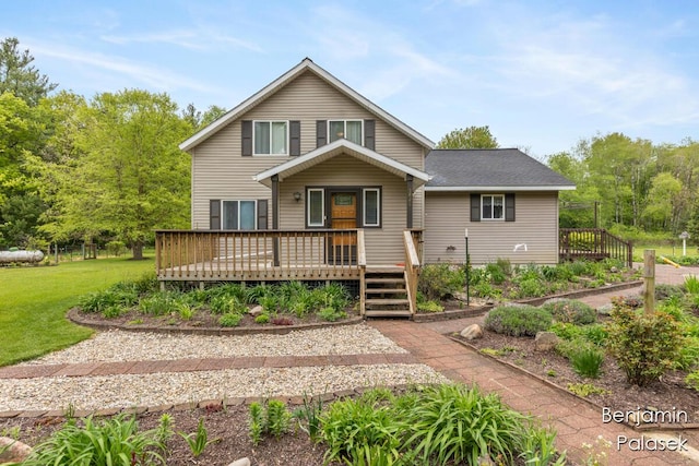 5826 W 124th St, Grant, MI 49327 - traditional home featuring a deck and a front yard