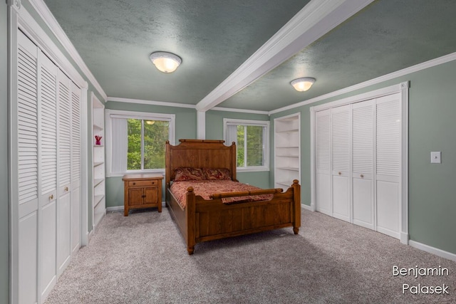 5826 W 124th St, Grant, MI 49327 - bedroom featuring ornamental molding, carpet, baseboards, and a textured ceiling