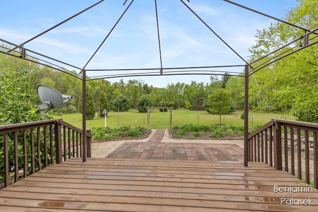 5826 W 124th St, Grant, MI 49327 - wooden deck with a yard