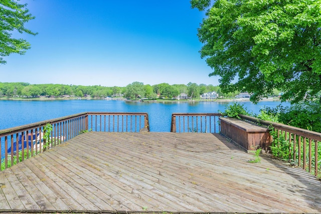 18957 N Fruitport Rd, Spring Lake, MI 49456 - dock area featuring a deck with water view