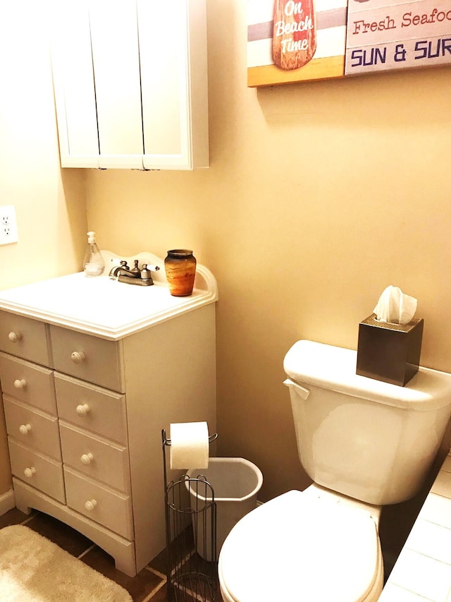 5883 Thistlewood Ave, Scotts, MI 49088 - half bathroom featuring vanity and toilet