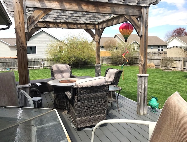 5883 Thistlewood Ave, Scotts, MI 49088 - deck featuring a pergola