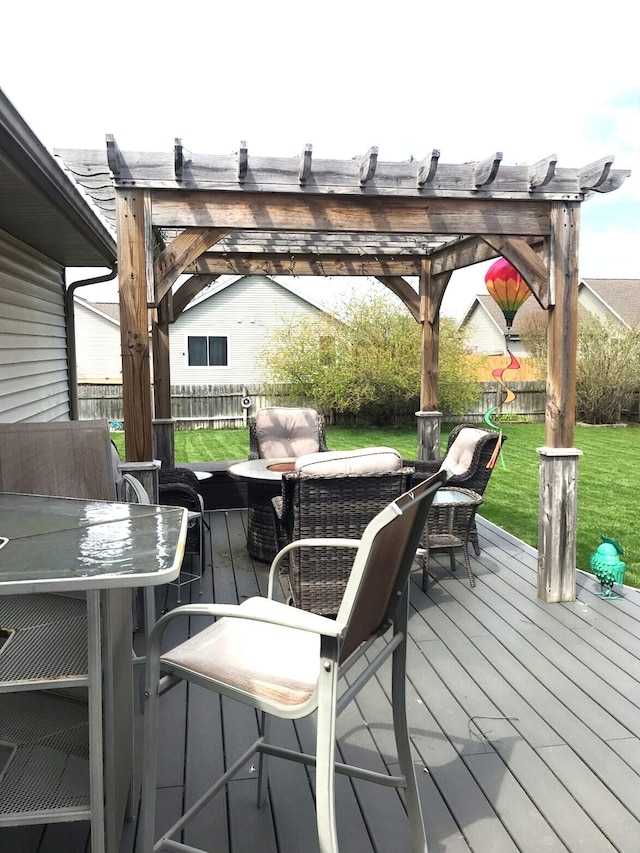 5883 Thistlewood Ave, Scotts, MI 49088 - view of wooden deck
