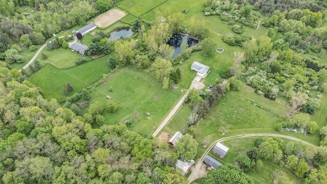 1977 Shipman Rd, Oxford, MI 48371 - aerial view of property's location with rural landscape and a nearby body of water