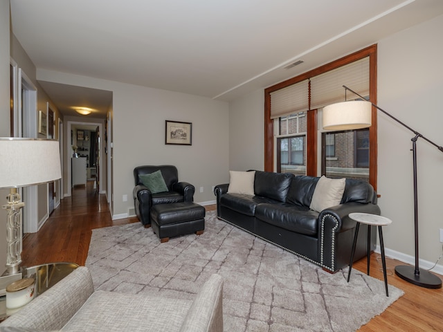 471 W S St Unit 207, Kalamazoo, MI 49007 - living room with wood finished floors and baseboards