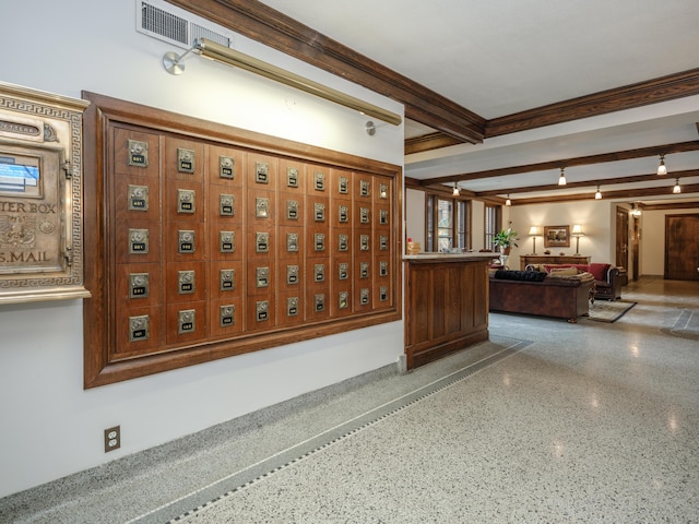 471 W S St Unit 207, Kalamazoo, MI 49007 - reception with beam ceiling and crown molding