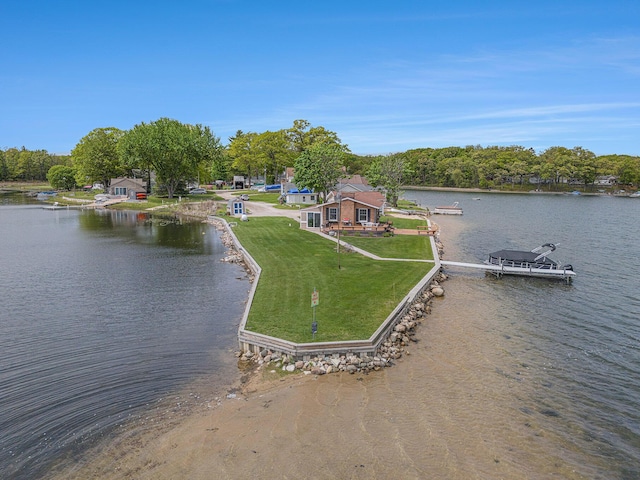 7394 N Keating Dr, Walkerville, MI 49459 - dock with a water view and a yard