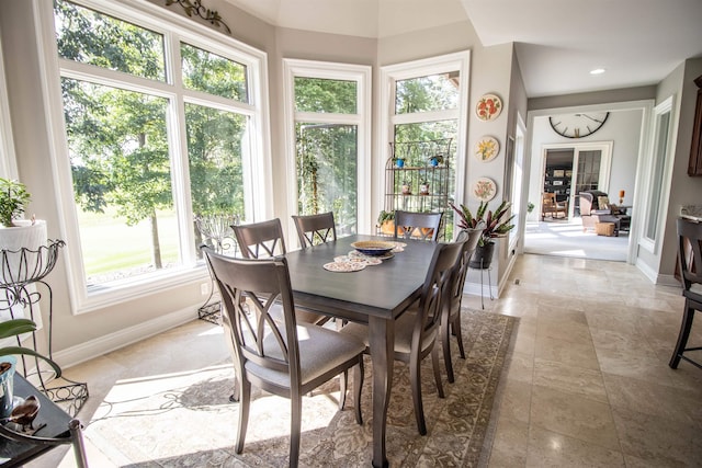 5015 Rockaway Ln, Clarkston, MI 48348 - dining room with baseboards and recessed lighting