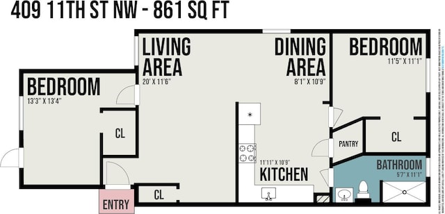 407 11th St NW Unit 409, Grand Rapids, MI 49504 - property floor plan