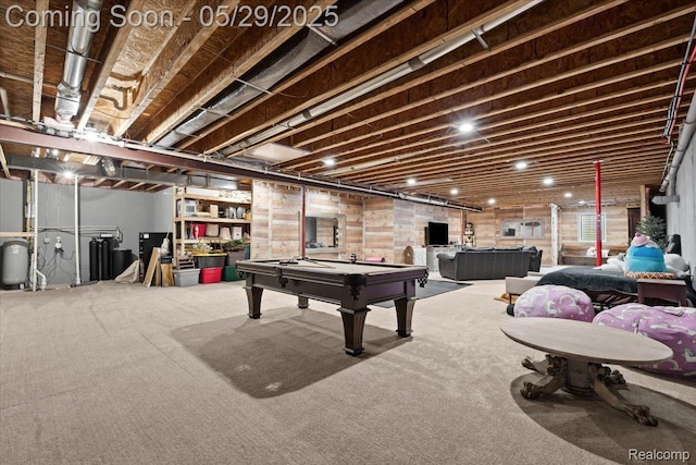 6035 Beard Rd, Byron, MI 48418 - recreation room with pool table and carpet