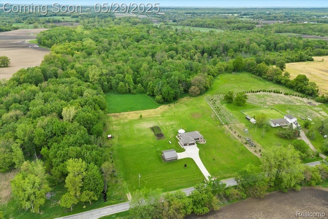6035 Beard Rd, Byron, MI 48418 - overview of rural landscape featuring a forest
