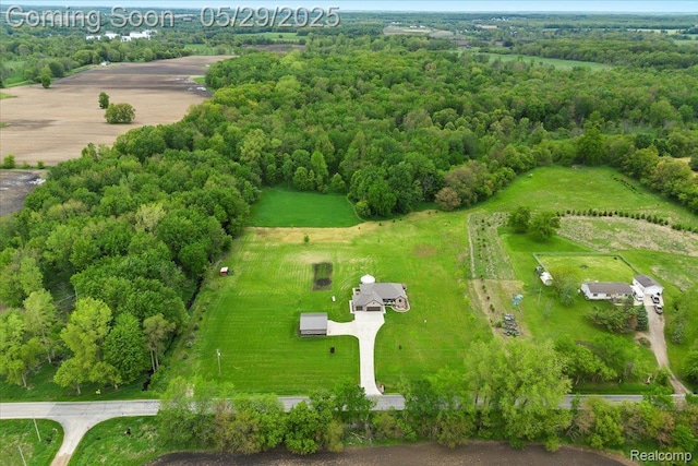 6035 Beard Rd, Byron, MI 48418 - aerial view of sparsely populated area featuring a forest