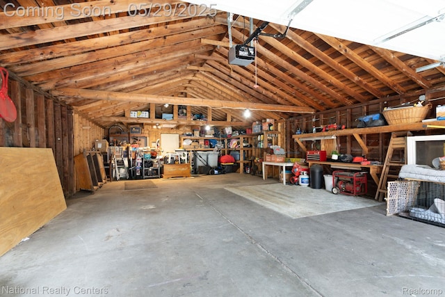 3027 Ferris Ave, Royal Oak, MI 48073 - garage featuring a workshop area and a garage door opener