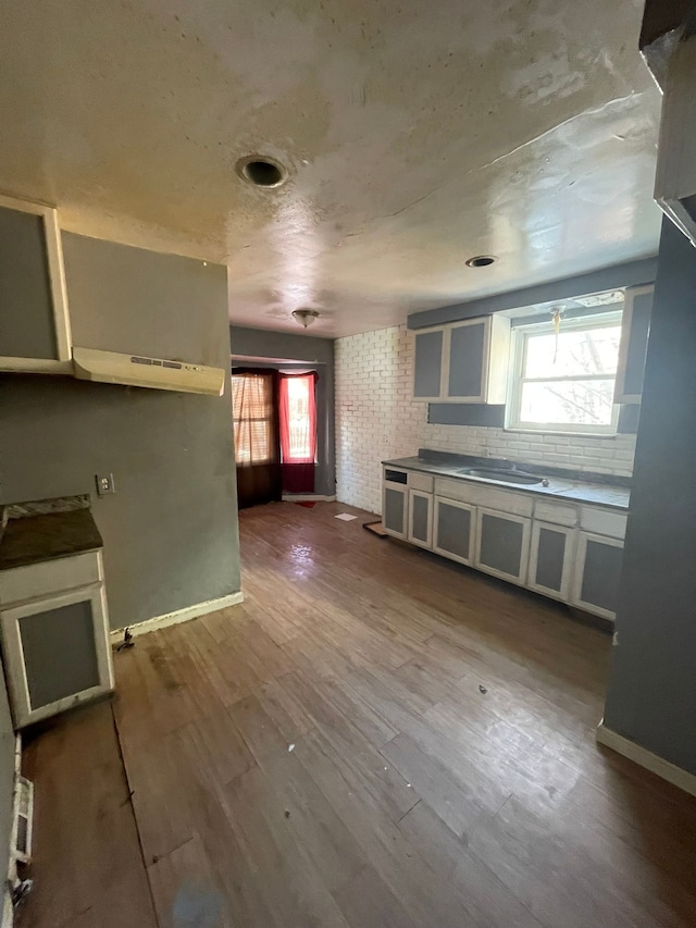 10952 Peerless St, Detroit, MI 48224 - kitchen featuring wood finished floors and baseboards