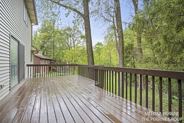 7359 Cascade Woods Dr SE, Grand Rapids, MI 49546 - view of wooden deck