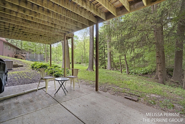 7359 Cascade Woods Dr SE, Grand Rapids, MI 49546 - view of patio featuring a trampoline