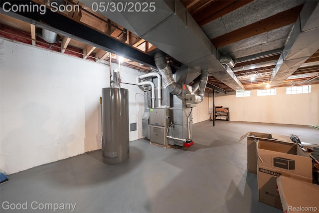 38836 Westchester Ln, Northville, MI 48167 - below grade area featuring water heater and heating unit